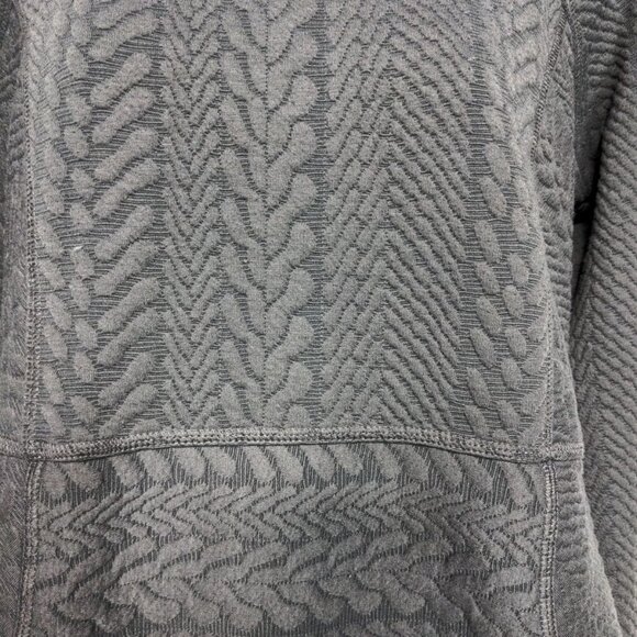 Prana Women's Macee Sweater Dress Size Medium Jacquard Gray Textured - Picture 2 of 6